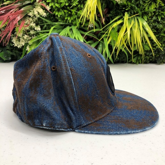 Vintage Atlanta Braves Hat Cap Fitted Mens 7 5/8 Blue Brown MLB Baseball 90s - Picture 5 of 9